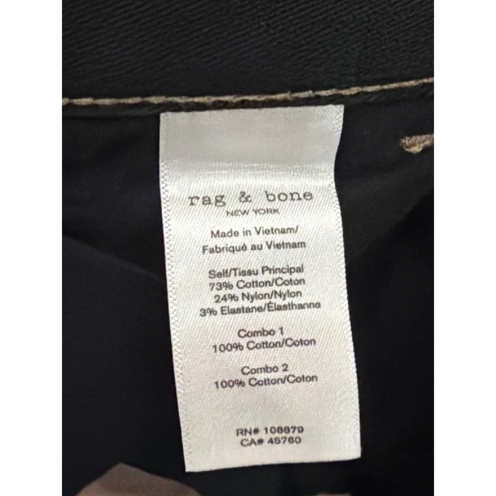 Rag & Bone Fit 2 Slim Pants Mens Gray Chino Cotton Nylon Stretch 30